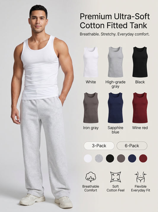 KOVRAI FLEX TANK™ - Premium Cotton Fitted Tank