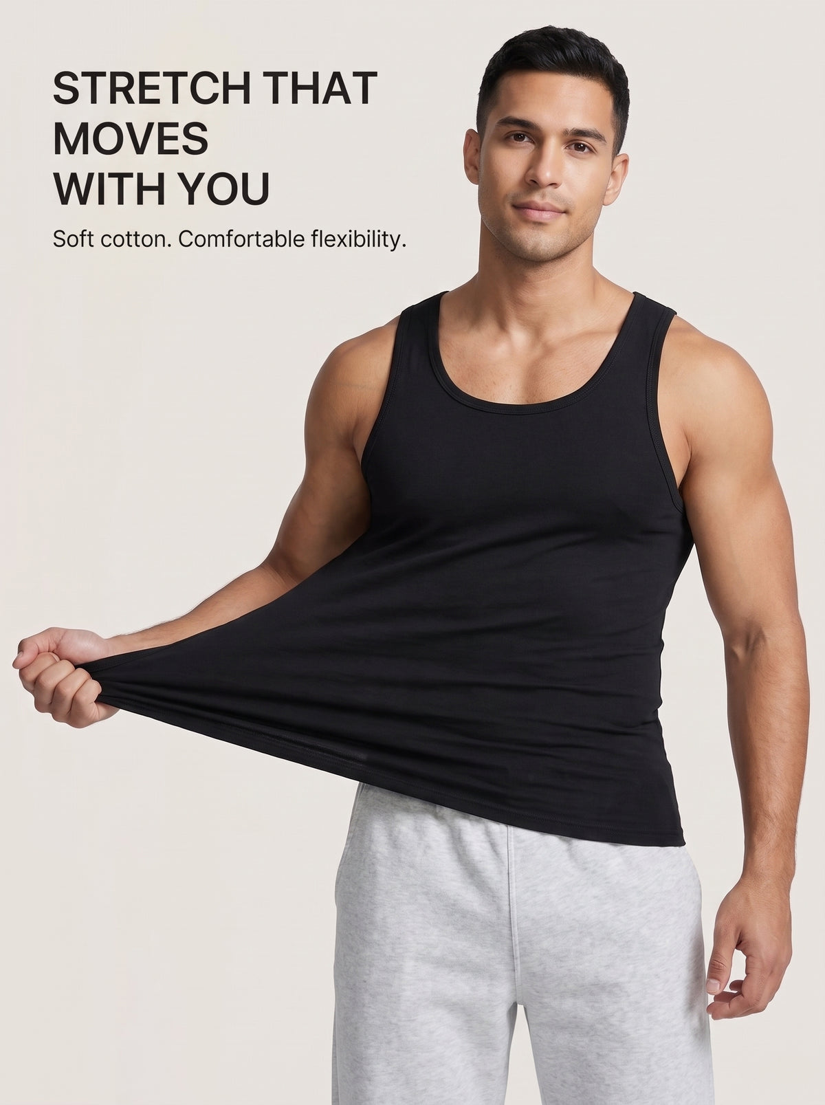 KOVRAI FLEX TANK™ - Premium Cotton Fitted Tank